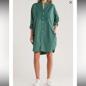 Frank & Eileen Tori Surplice Neck Button-Up Shirt Dress
